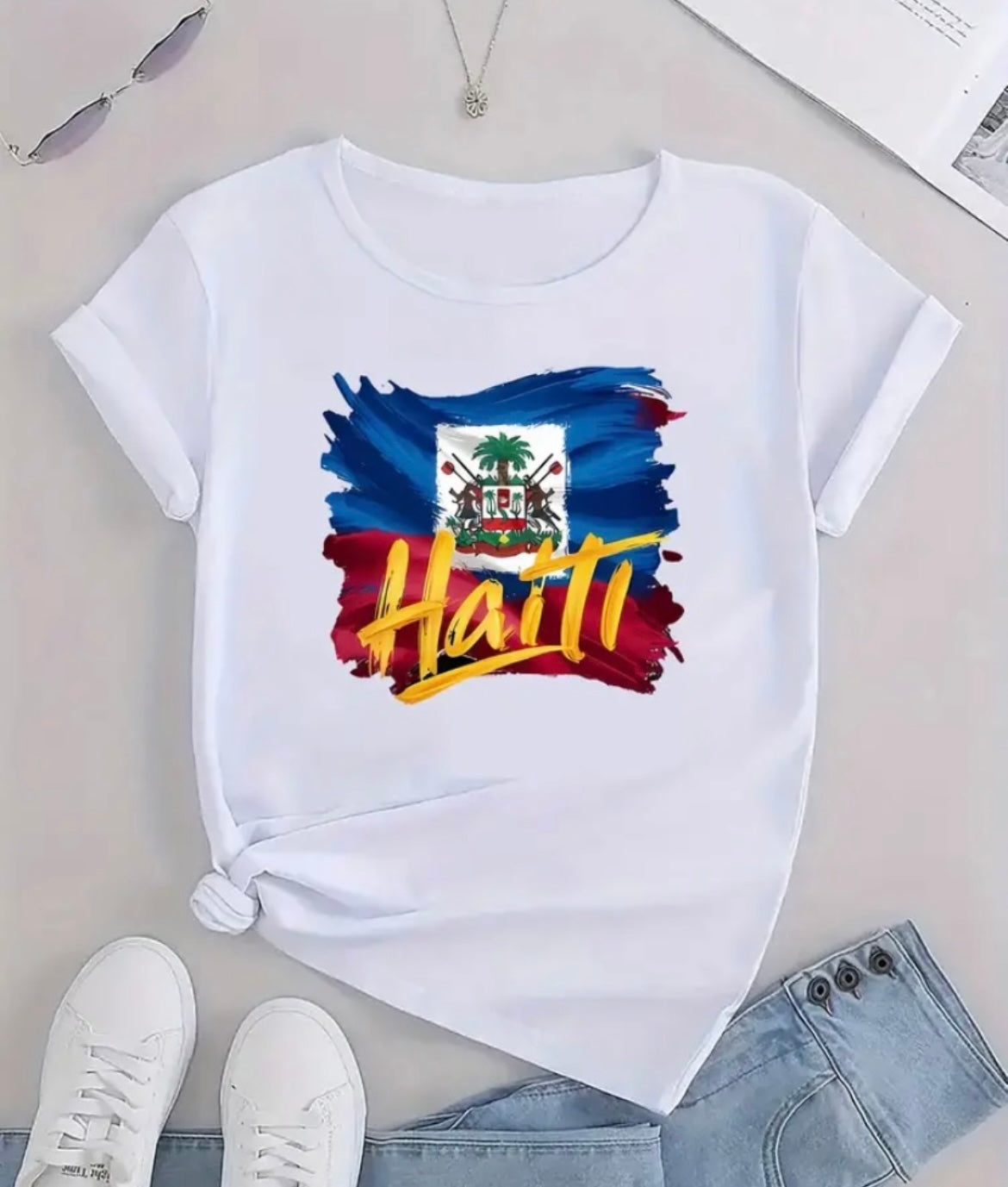 Haitian , Haiti flag tee