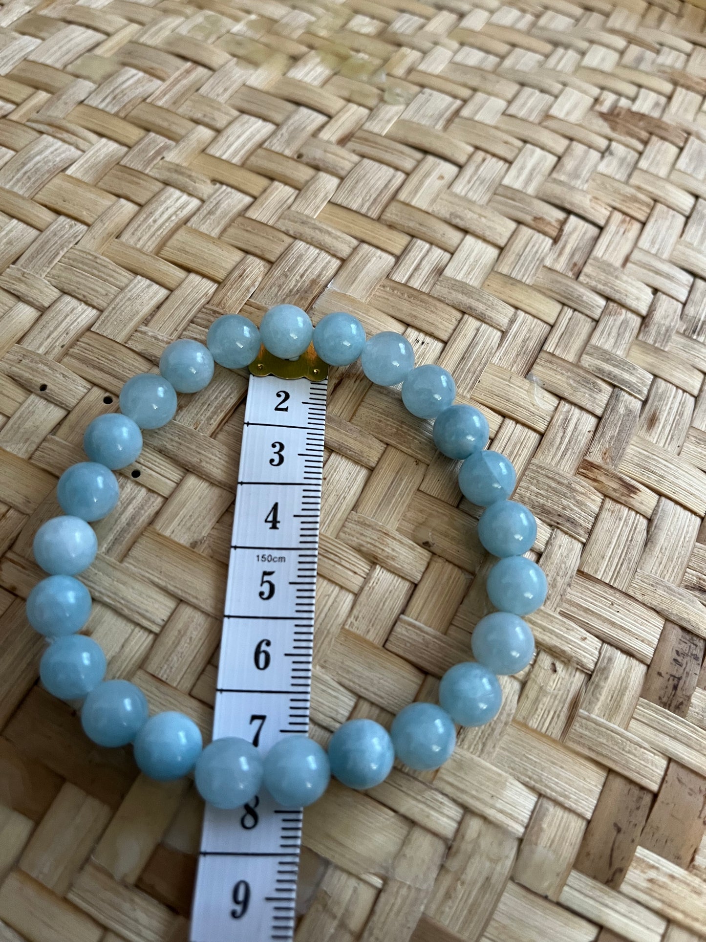 Aquamarine bead bracelet